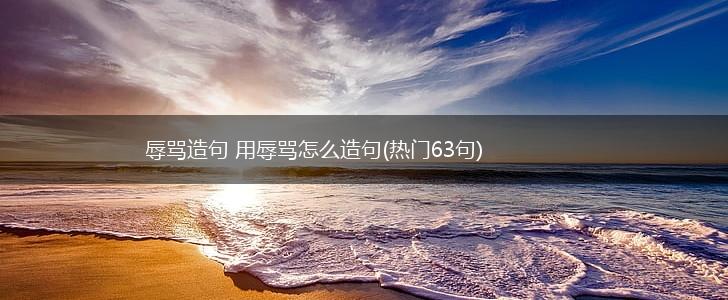 辱骂造句 用辱骂怎么造句(热门63句),第1张