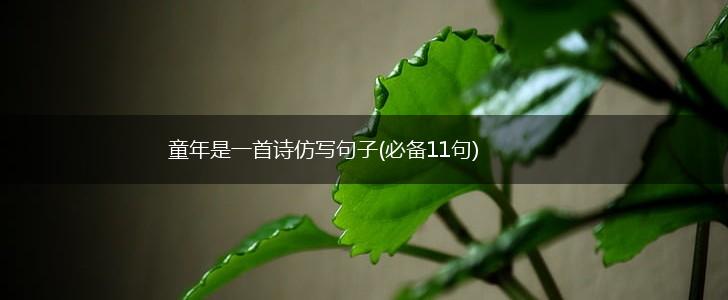 童年是一首诗仿写句子(必备11句),第1张