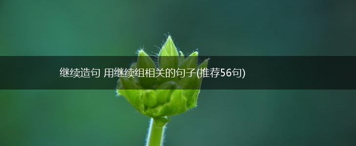 继续造句 用继续组相关的句子(推荐56句),第1张
