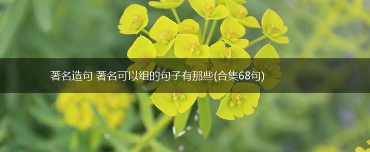 著名造句 著名可以组的句子有那些(合集68句),第1张