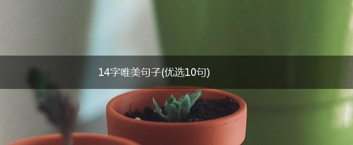 14字唯美句子(优选10句),第1张