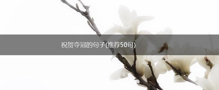 祝贺夺冠的句子(推荐50句),第1张