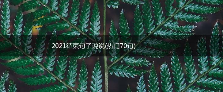 2021结束句子说说(热门70句),第1张