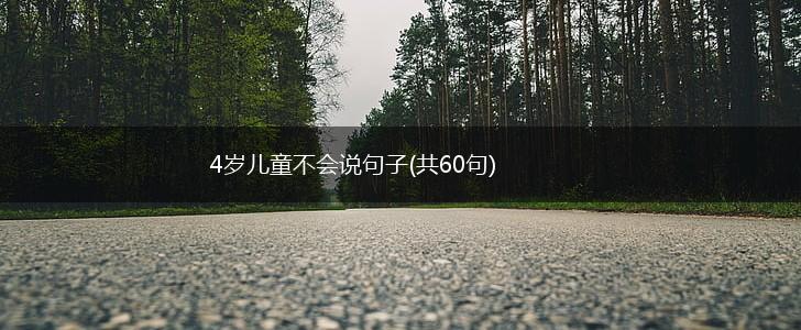 4岁儿童不会说句子(共60句),第1张