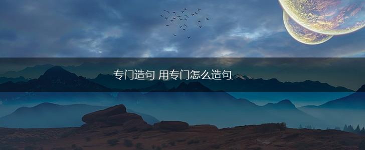 专门造句 用专门怎么造句,第1张