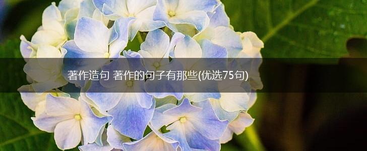 著作造句 著作的句子有那些(优选75句),第1张