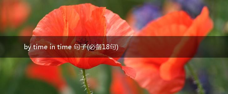 by time in time 句子(必备18句),第1张