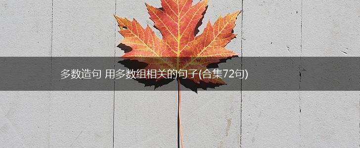 多数造句 用多数组相关的句子(合集72句),第1张