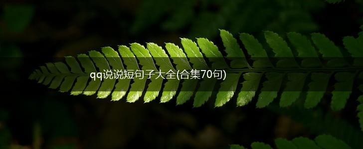 qq说说短句子大全(合集70句),第1张