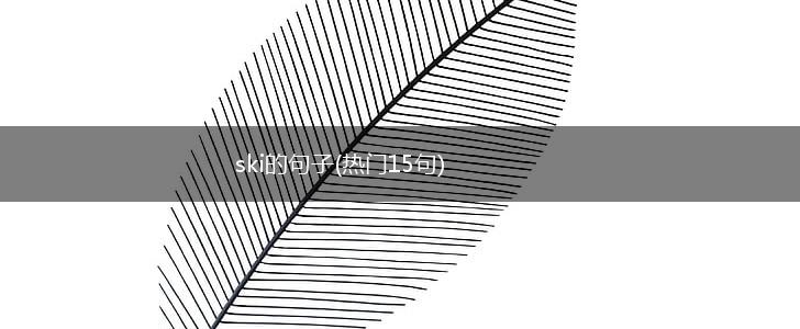 ski的句子(热门15句),第1张
