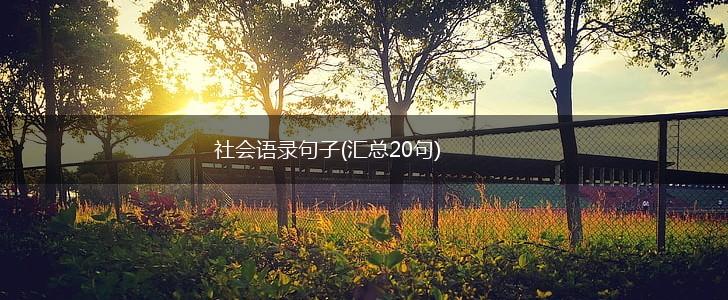 社会语录句子(汇总20句),第1张
