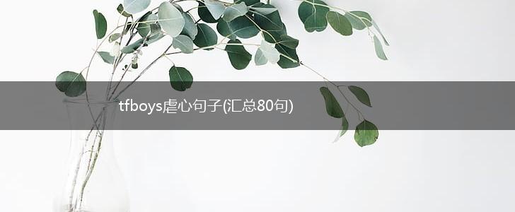 tfboys虐心句子(汇总80句),第1张