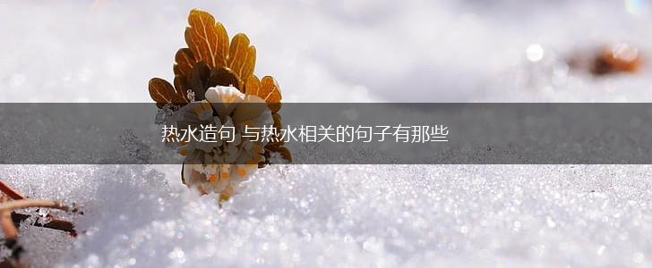 热水造句 与热水相关的句子有那些,第1张