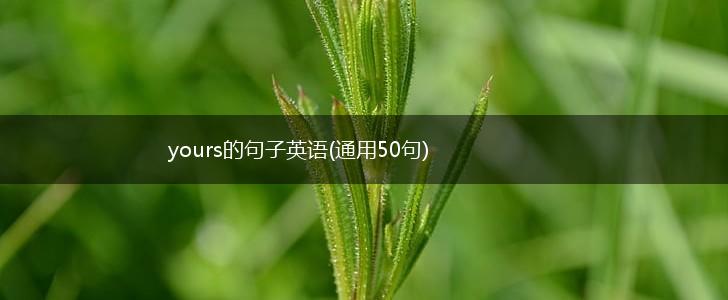 yours的句子英语(通用50句),第1张