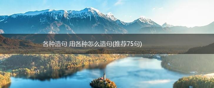 各种造句 用各种怎么造句(推荐75句),第1张
