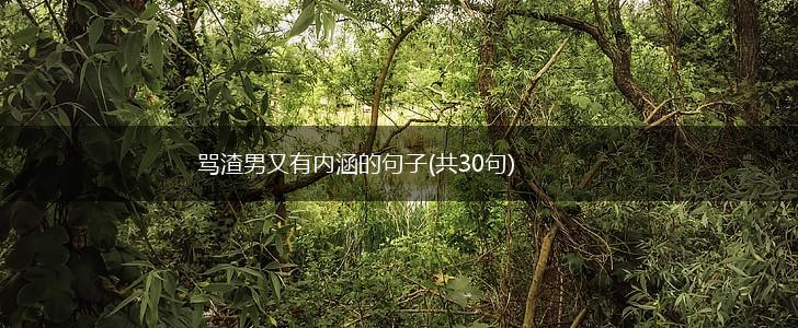骂渣男又有内涵的句子(共30句),第1张