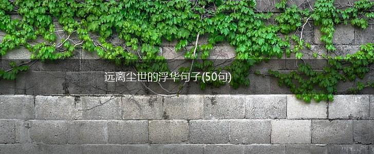 远离尘世的浮华句子(50句),第1张
