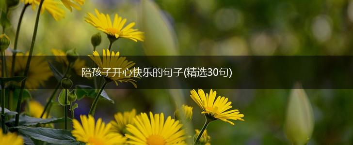 陪孩子开心快乐的句子(精选30句),第1张