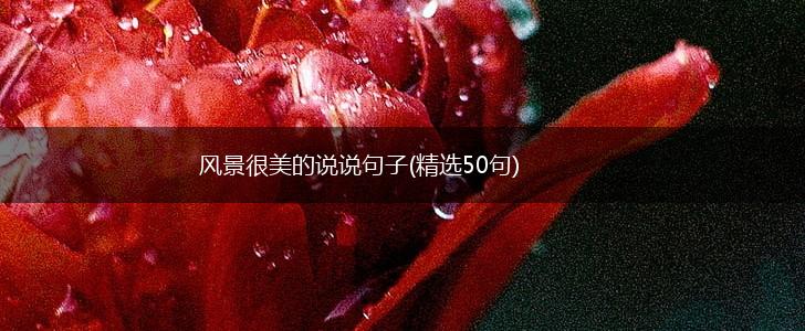 风景很美的说说句子(精选50句),第1张