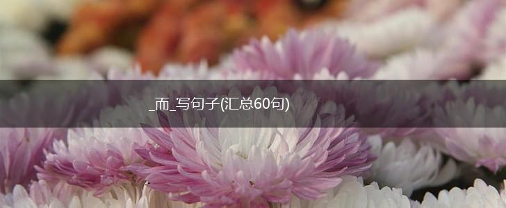 _而_写句子(汇总60句),第1张