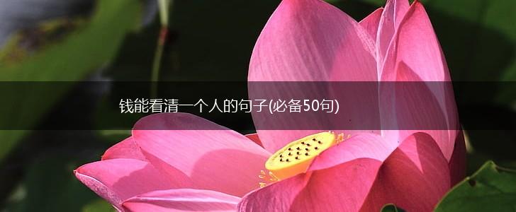 钱能看清一个人的句子(必备50句),第1张