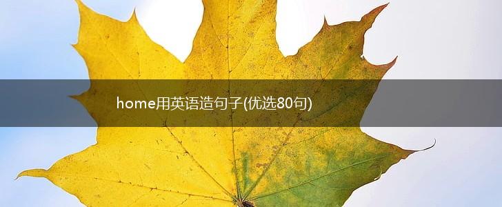 home用英语造句子(优选80句),第1张