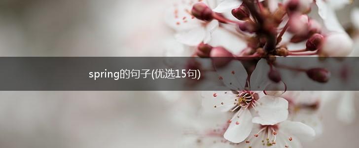 spring的句子(优选15句),第1张