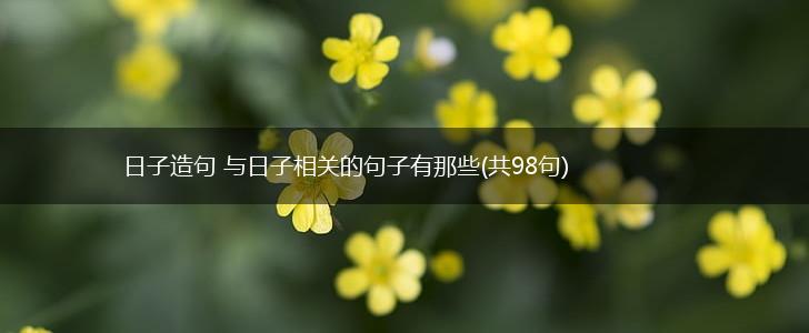 日子造句 与日子相关的句子有那些(共98句),第1张