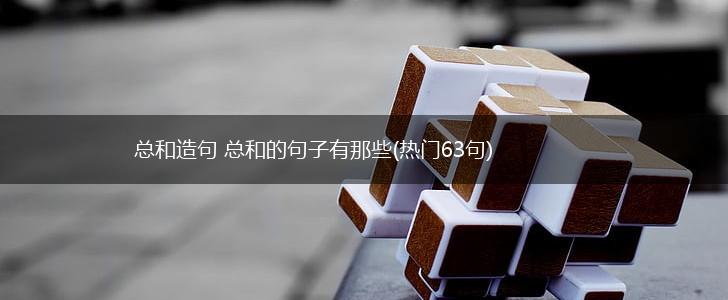 总和造句 总和的句子有那些(热门63句),第1张