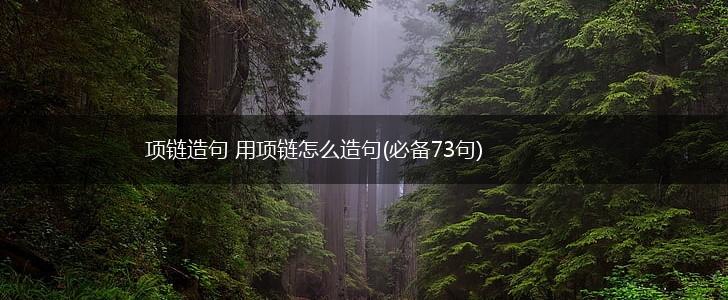 项链造句 用项链怎么造句(必备73句),第1张