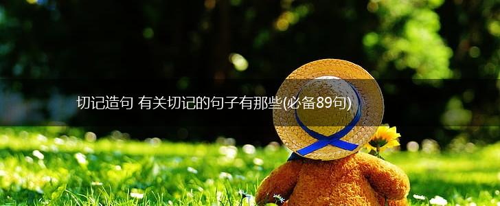 切记造句 有关切记的句子有那些(必备89句),第1张