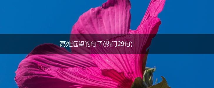 高处远望的句子(热门29句),第1张