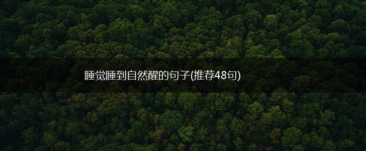 睡觉睡到自然醒的句子(推荐48句),第1张