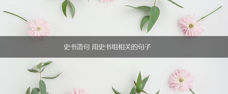 史书造句 用史书组相关的句子,第1张