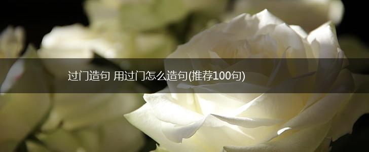 过门造句 用过门怎么造句(推荐100句),第1张