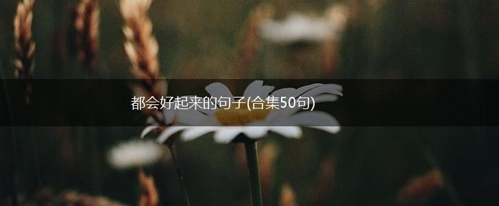 都会好起来的句子(合集50句),第1张