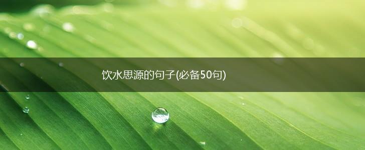 饮水思源的句子(必备50句),第1张