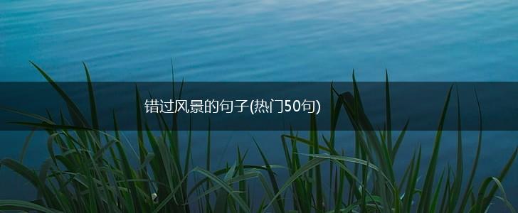 错过风景的句子(热门50句),第1张