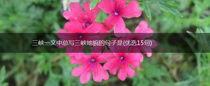 三峡一文中总写三峡地貌的句子是(优选15句),第1张