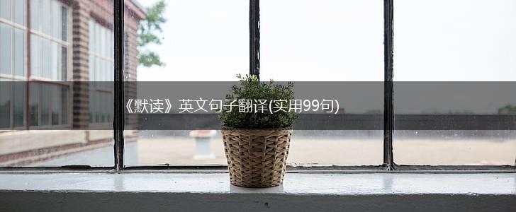 《默读》英文句子翻译(实用99句),第1张