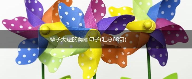 一辈子太短的美丽句子(汇总68句),第1张