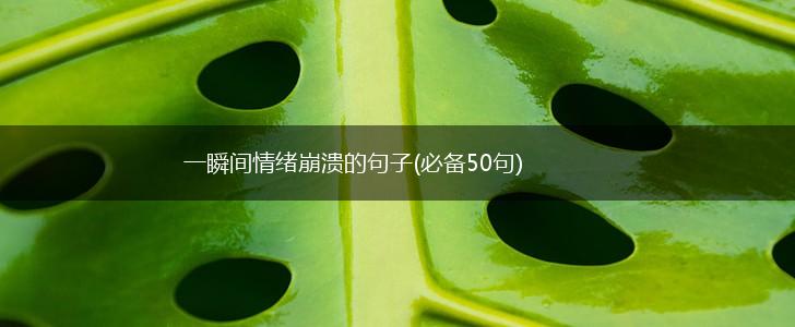一瞬间情绪崩溃的句子(必备50句),第1张