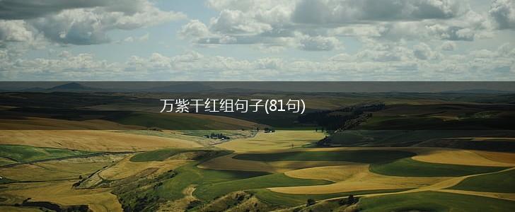 万紫干红组句子(81句),第1张