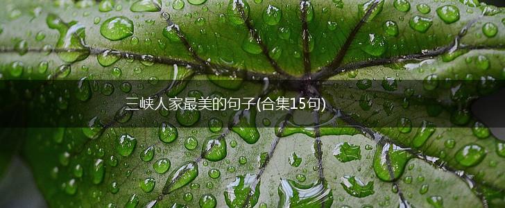 三峡人家最美的句子(合集15句),第1张