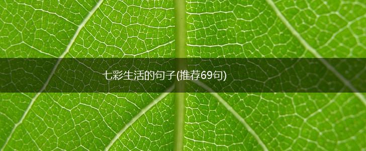 七彩生活的句子(推荐69句),第1张