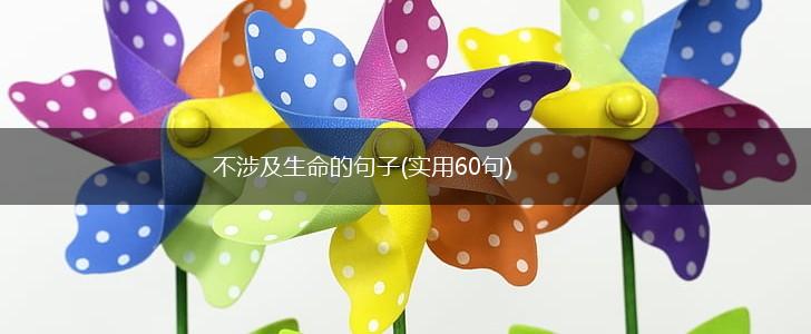 不涉及生命的句子(实用60句),第1张