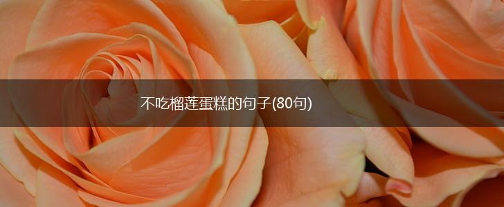 不吃榴莲蛋糕的句子(80句),第1张