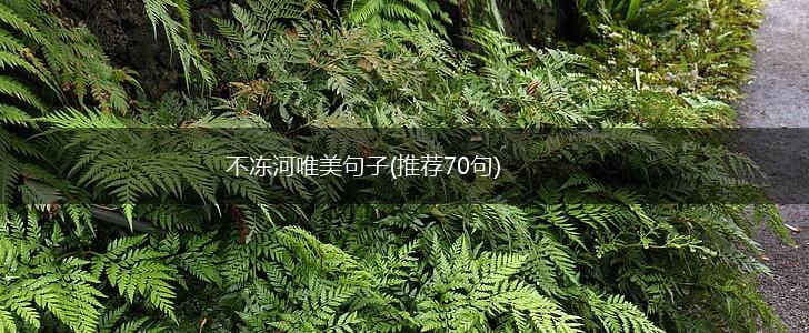 不冻河唯美句子(推荐70句),第1张