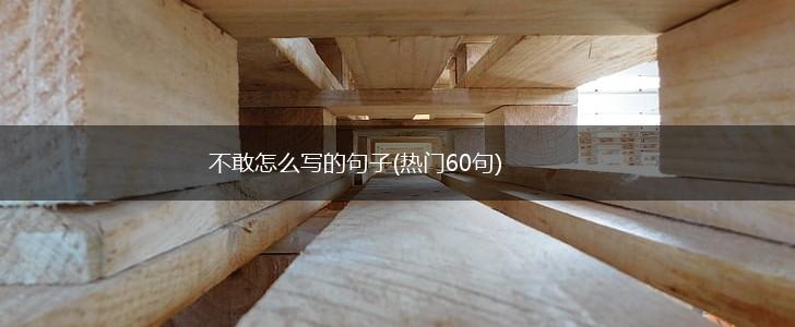 不敢怎么写的句子(热门60句),第1张