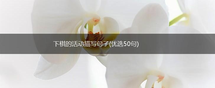 下棋的活动描写句子(优选50句),第1张